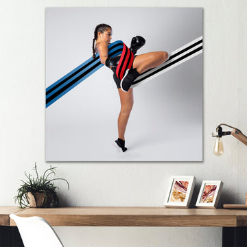 Woman Enjoying Boxing - Sport Boxer Canvas Wall Art